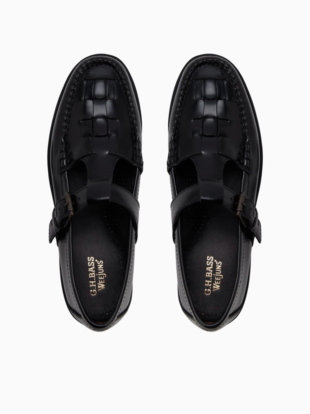 G.H. Bass & Co. Black Lug-Sole Fisherman Mary Jane Loafer - Picture 3 of 7